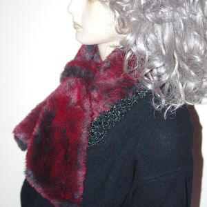 Faux Dyed Sheard Beaver Fur Neck Wrap Scarf Shrug